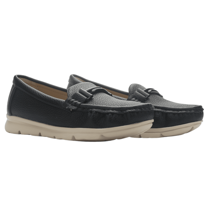 Mocasin de Mujer de color Negro Casual Chalada Leve-1 Mocasines Planos Chalada