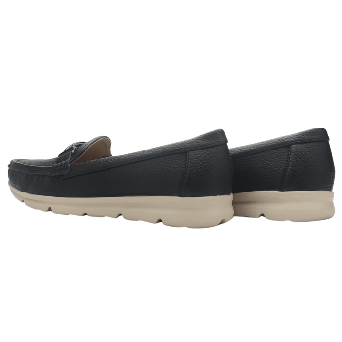 Mocasin de Mujer de color Negro Casual Chalada Leve-1 Mocasines Planos Chalada
