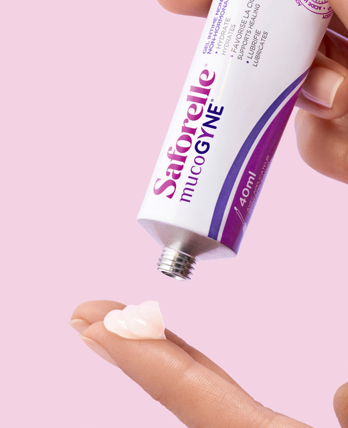 Gel intime Saforelle Mucogyne hydratation intime, favorise la cicatrisation, lubrification en cas de sècheresse voie vaginale