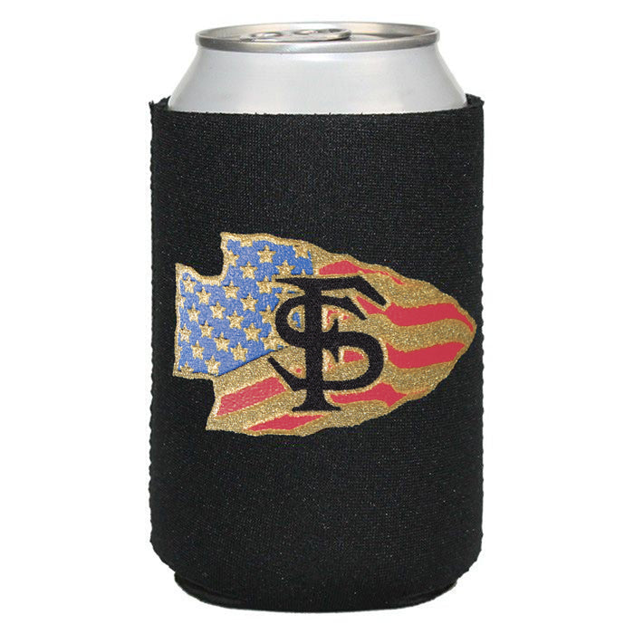 Neil Enterprises Veteran Alliance Arrowhead Can Cooler - Black