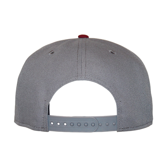 New Era Stacked FSU Logo 950 Flat Bill Snapback Cap - Grey/Garnet