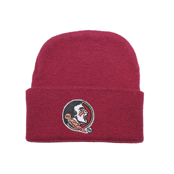 Newborn Knit Cap with Seminole Head