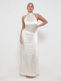 Ayeisha Is 5'9" & Wears Size UK 12|Odelle Maxi Bridesmaid Dress - Matte Champagne