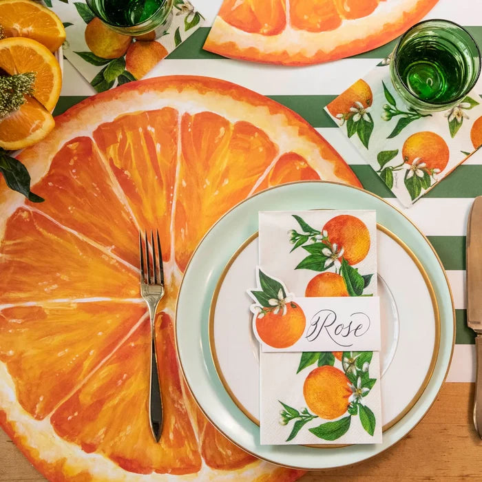 Orange Orchard Guest Napkin Set