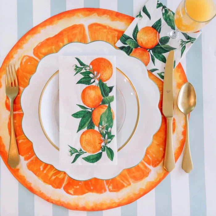 Orange Orchard Guest Napkin Set