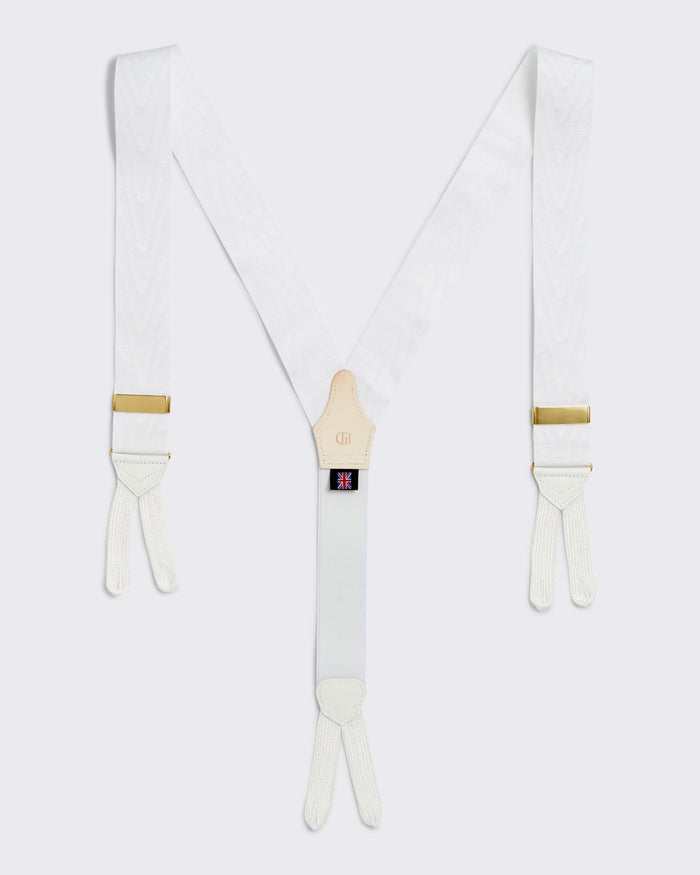 Pelly Moire Braces White