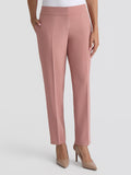 Petite Ava Straight Leg Pant, Stretch Crepe, Tearose | Kasper