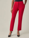 Petite Harlow Pant, Iconic Stretch Crepe, Fire Red | Kasper