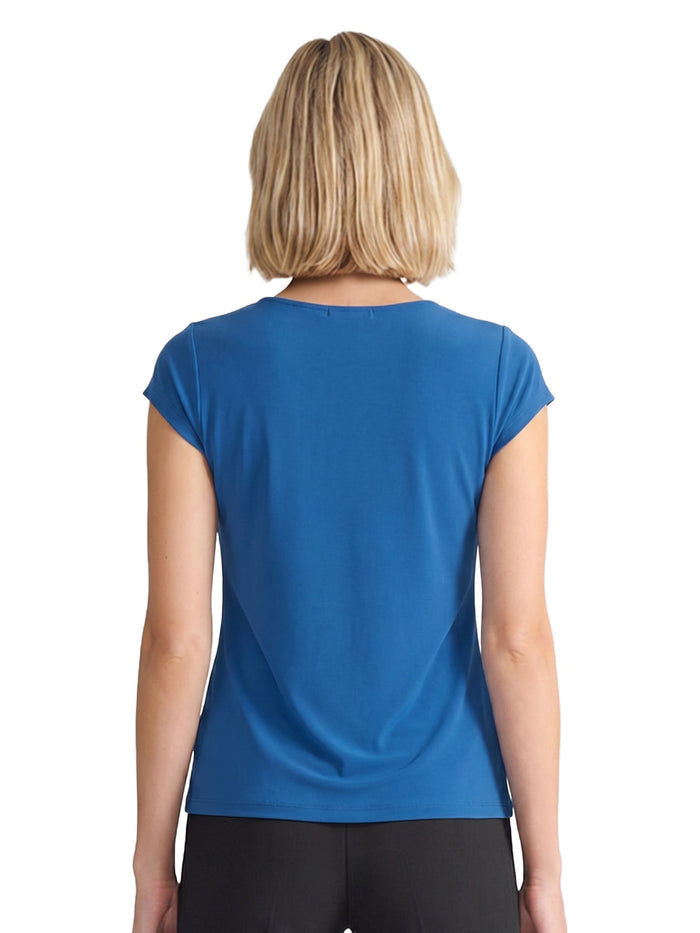 Petite Cowl Neck Top, Everyday Knit, Blue Night | Kasper