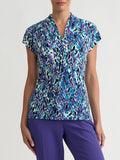 Petite Funnel Neck Top, Everyday Knit, Regal Plum Multi | Kasper