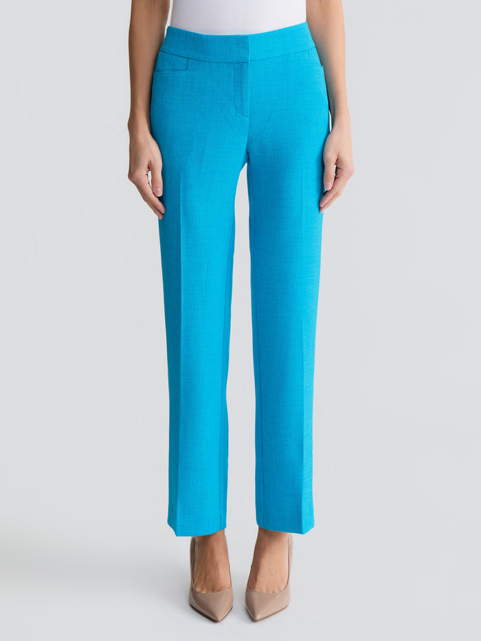 Petite Lily Trouser, Pebble Crepe, Bright Azul | Kasper