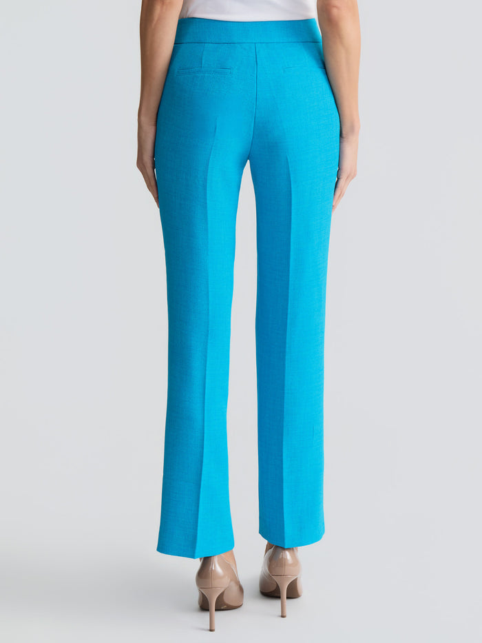 Petite Lily Trouser, Pebble Crepe, Bright Azul | Kasper