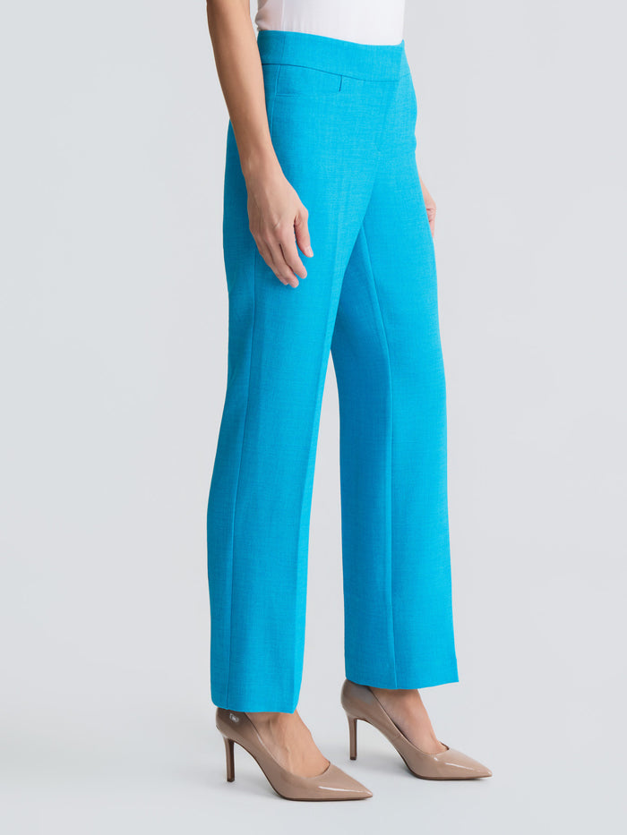 Petite Lily Trouser, Pebble Crepe, Bright Azul | Kasper