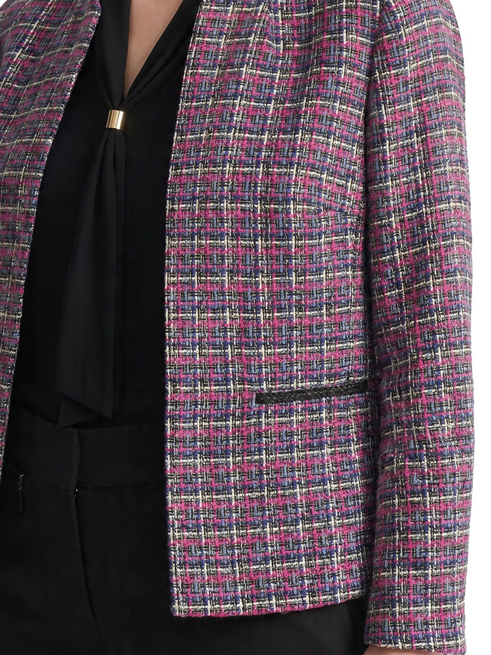 Petite Open Jacket, Tweed, Cerise Multi | Kasper