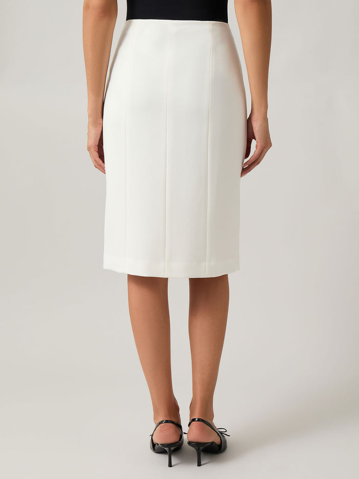 Petite Side Paneled Pencil Skirt, Vanilla Ice | Kasper
