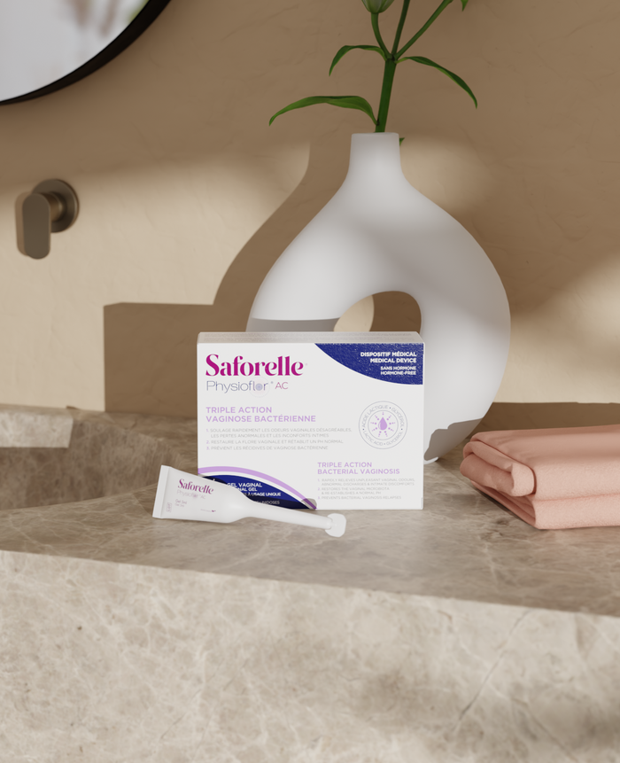 Gel vaginal Physioflor AC soulage les odeurs désagréables, pertes anormales, et inconforts intimes, contre la vaginose bacterienne
