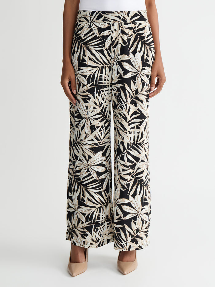 Plus Audrey Pull-On Ankle Pants, Toasted Wheat/Black Multi | Kasper