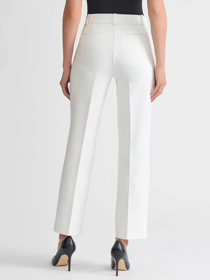 Petite Audrey Pull-On Trouser, Compression Suiting, Vanilla Ice | Kasper