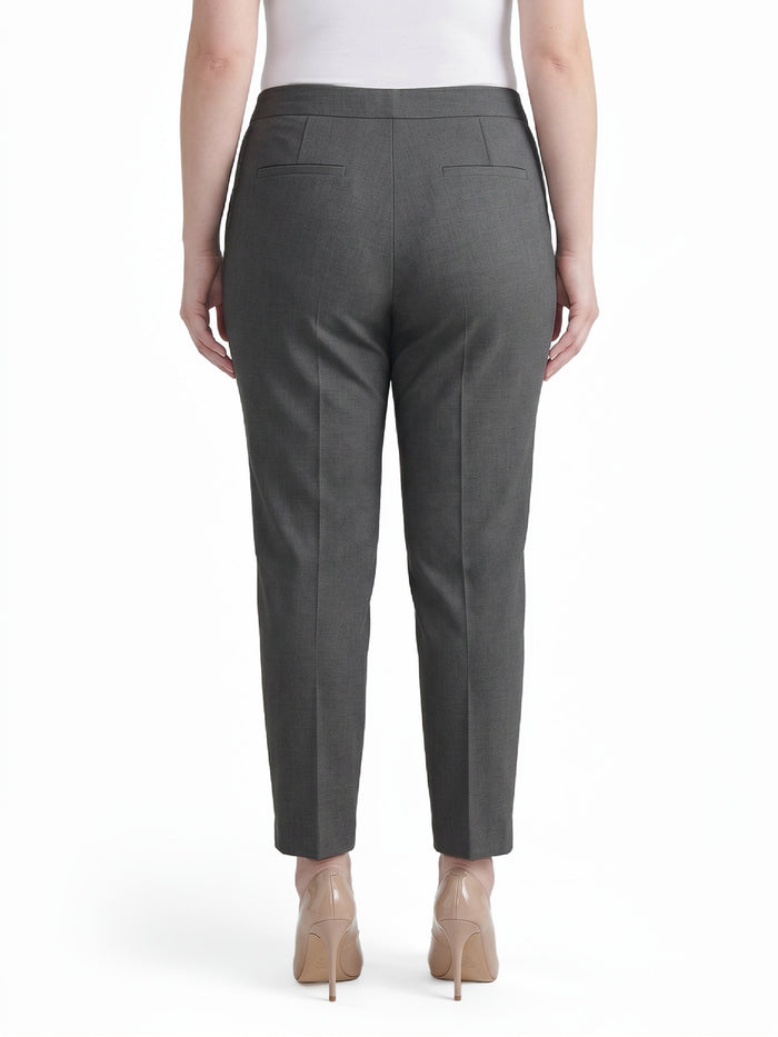 Plus Claire Straight Leg Pants, Washable Bi-Stretch, Modern Charcoal | Kasper