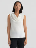 Plus Cowl Neck Top, Vanilla Ice | Kasper