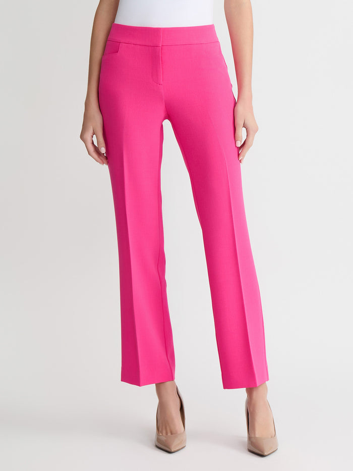 Plus Lily Trouser, Stretch Crepe, Pink Perfection | Kasper