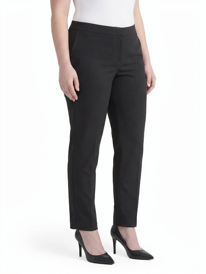 Plus Lily Trouser, Washable Bi-Stretch, Black | Kasper