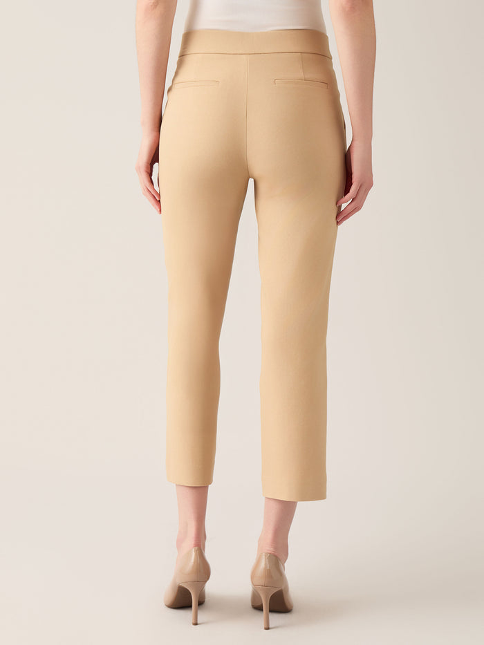 Petite Pull-On Cropped Pant, Stretch Twill, Hazelwood | Kasper