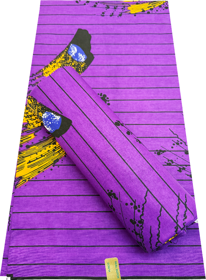 Purple Hollandais Wax Print Fabric