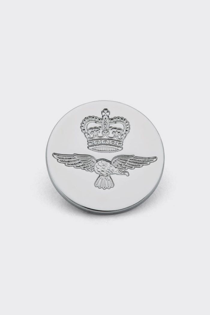 RAF Blazer Button Flat - Silver