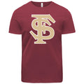 Ragz Adult/Unisex Interlocking FS Short Sleeve T-shirt - Garnet
