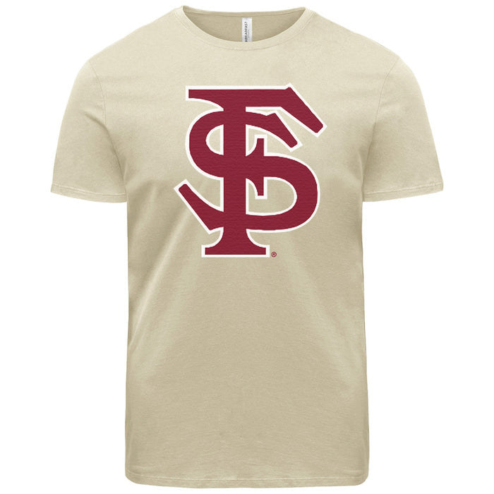 Ragz Adult/Unisex Interlocking FS Short Sleeve T-shirt - Sand