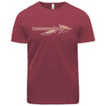 Ragz Adult/Unisex Spear Logo Short Sleeve T-shirt - Garnet