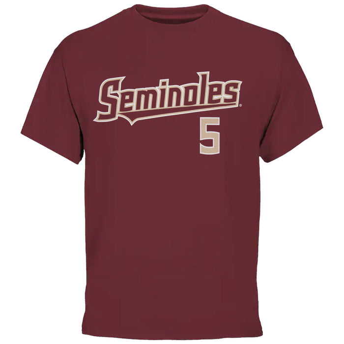 Retro Brand Adult/Unisex Seminoles Wyatt Crowell #5 Short Sleeve T-shirt - Garnet