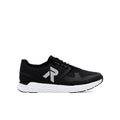Rieker lace-up sneakers, black mesh with white sole and black-and-white logo
