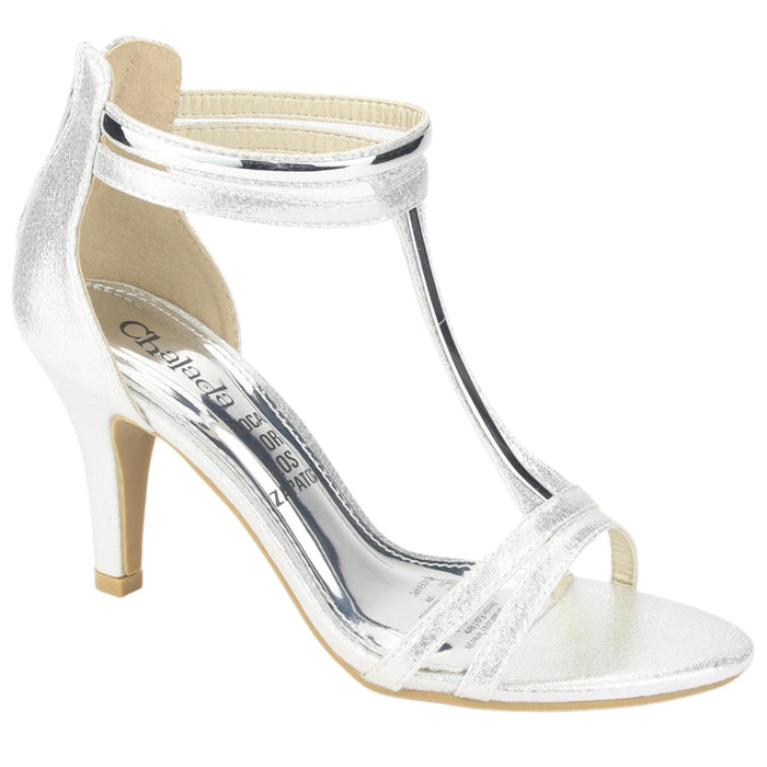 Sandalia Chalada Mujer Myrna-3 Plateado Fiesta Sandalias Chalada
