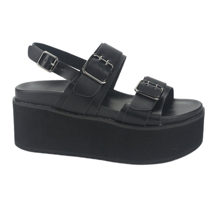 Sandalia Chalada Mujer Viru-31 Negro Plataforma Sandalias Chalada