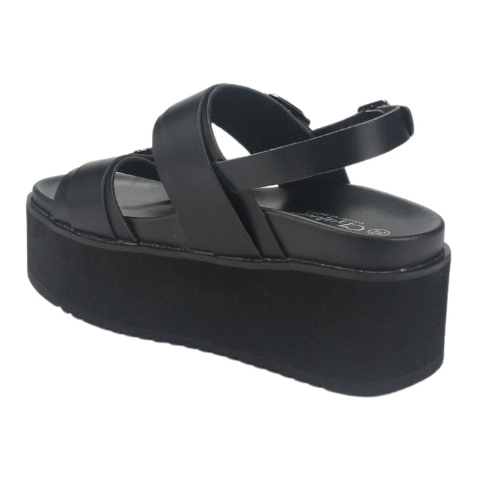 Sandalia Chalada Mujer Viru-31 Negro Plataforma Sandalias Chalada