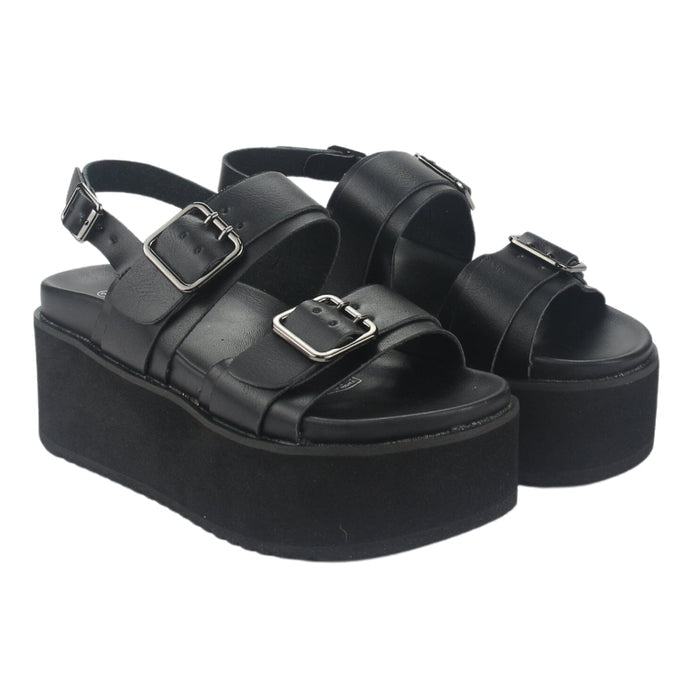 Sandalia Chalada Mujer Viru-31 Negro Plataforma Sandalias Chalada