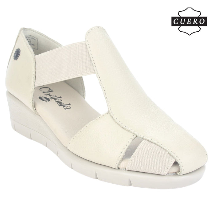 Sandalia de Cuero Chalada Mujer Calafate-3 Beige Casual Sandalias Chalada