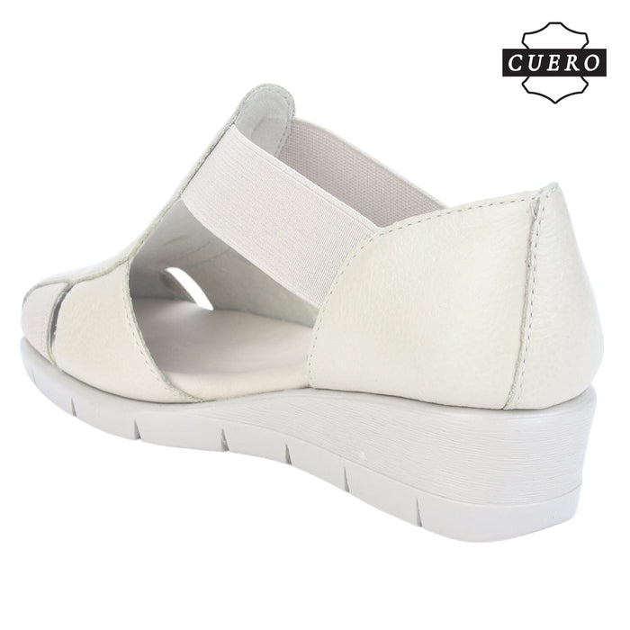 Sandalia de Cuero Chalada Mujer Calafate-3 Beige Casual Sandalias Chalada