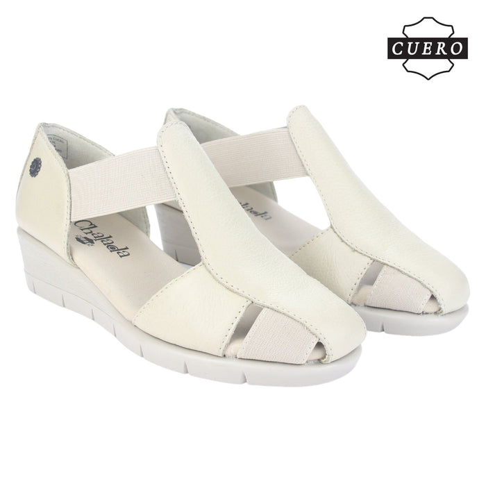 Sandalia de Cuero Chalada Mujer Calafate-3 Beige Casual Sandalias Chalada