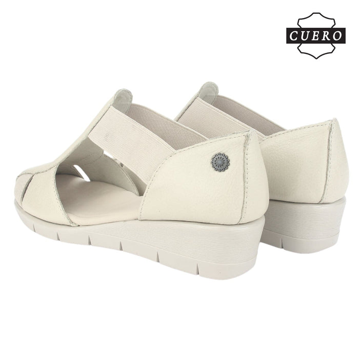 Sandalia de Cuero Chalada Mujer Calafate-3 Beige Casual Sandalias Chalada