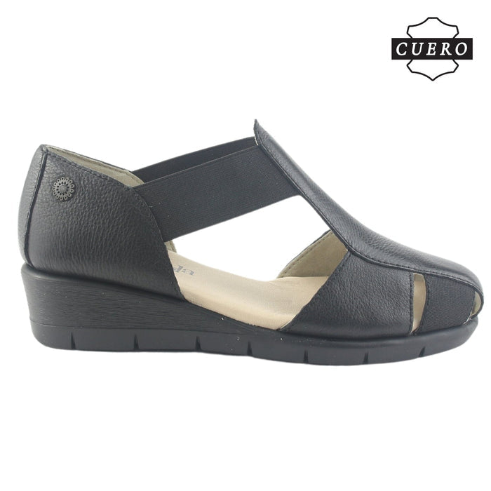 Sandalia de Cuero Chalada Mujer Calafate-3 Negro Casual Sandalias Chalada