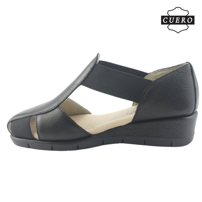 Sandalia de Cuero Chalada Mujer Calafate-3 Negro Casual Sandalias Chalada