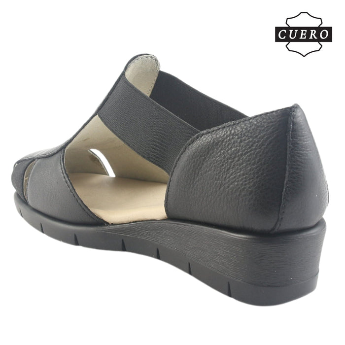 Sandalia de Cuero Chalada Mujer Calafate-3 Negro Casual Sandalias Chalada