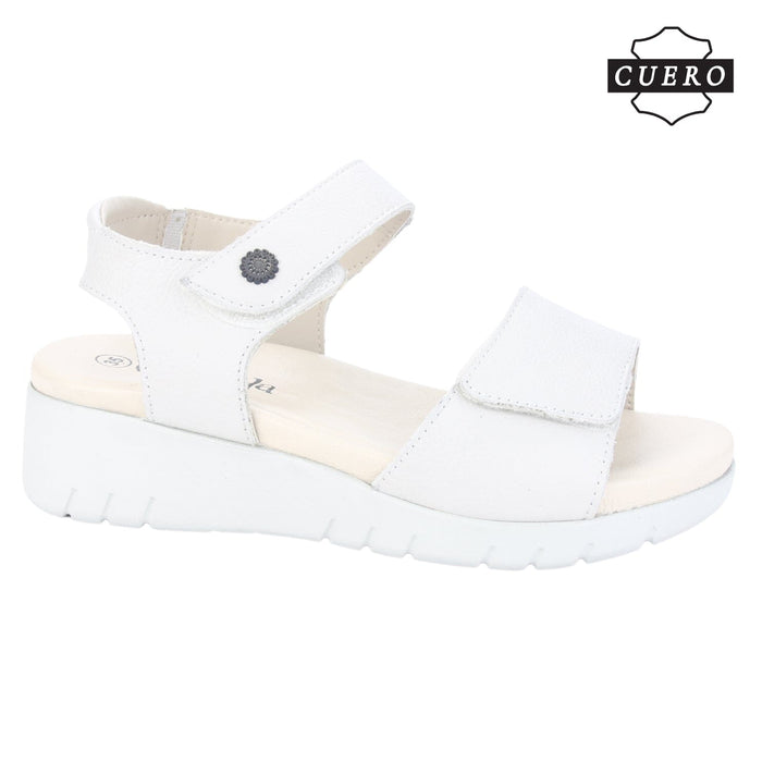 Sandalia de Cuero Chalada Mujer Raisa-2 Blanco Casual Sandalias Chalada