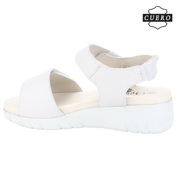 Sandalia de Cuero Chalada Mujer Raisa-2 Blanco Casual Sandalias Chalada