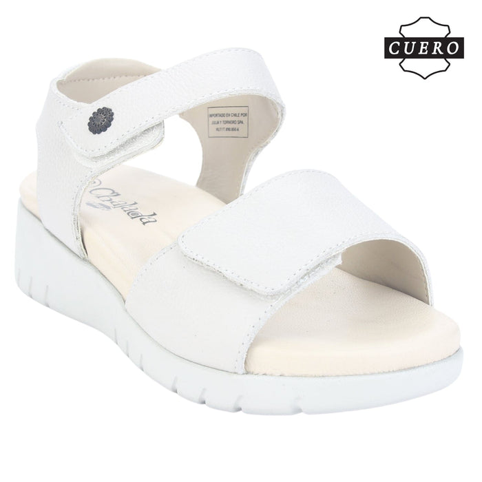 Sandalia de Cuero Chalada Mujer Raisa-2 Blanco Casual Sandalias Chalada