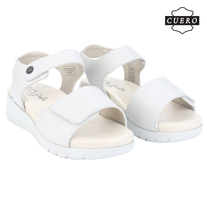 Sandalia de Cuero Chalada Mujer Raisa-2 Blanco Casual Sandalias Chalada