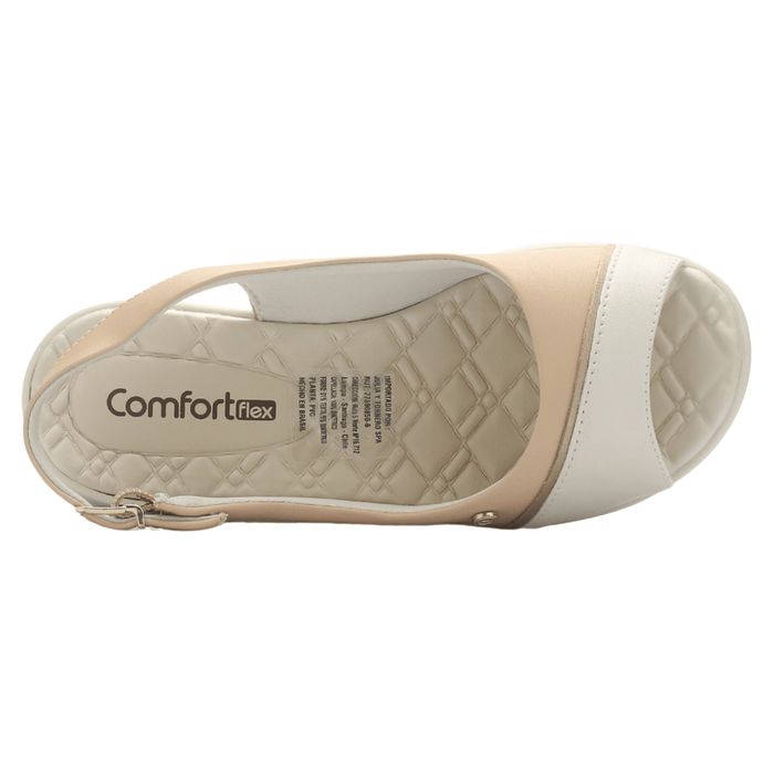 Sandalia Mujer Beige Comfortflex 2586405 Casual Sandalias Comfortflex